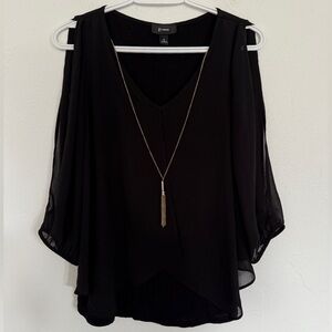 Medium Elegant Black Women's Top